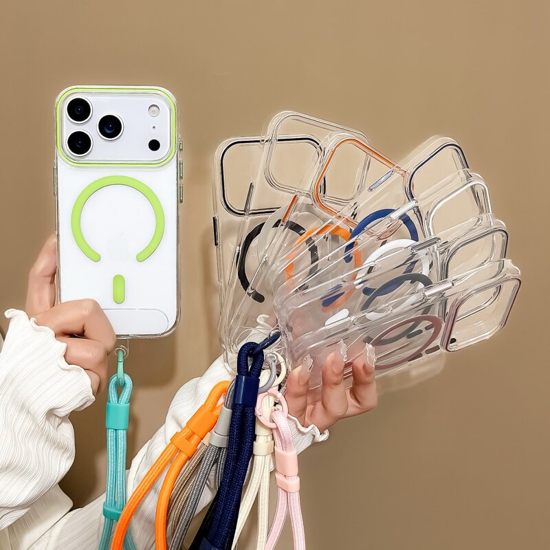 Strap Phone Case Factory - Clear Magnetic Fashion Lanyard for iPhone