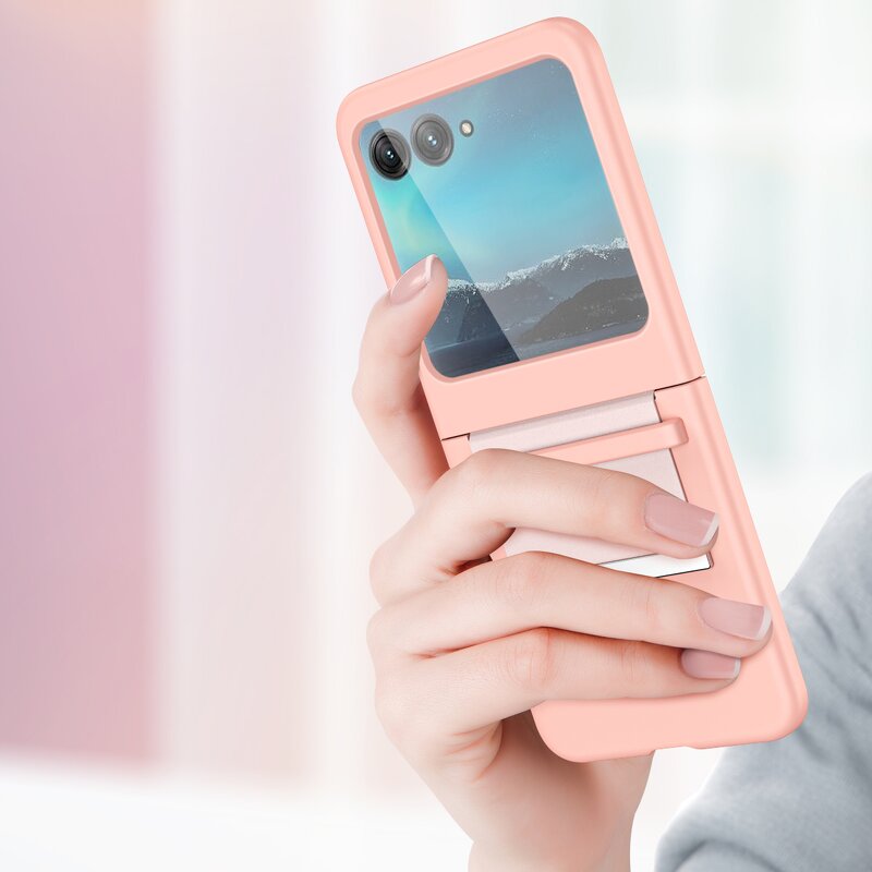 Strap Phone Case Supplier - Retractable Fully Protected PC+PU for Motorola Razr