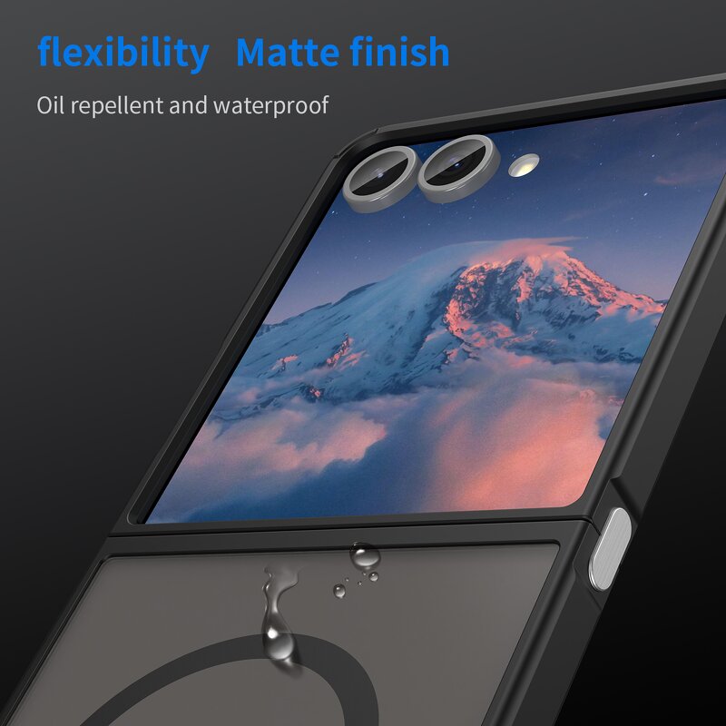 Saiboro Phone Case Manufacturer - Matte Skin Texture Magnetic Ring for Z Flip