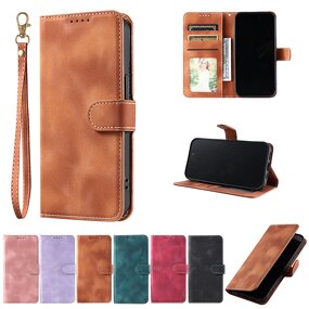 Leather Phone Case Manufacturer - Skin Feel Flip PU Magnetic for Samsung S Series