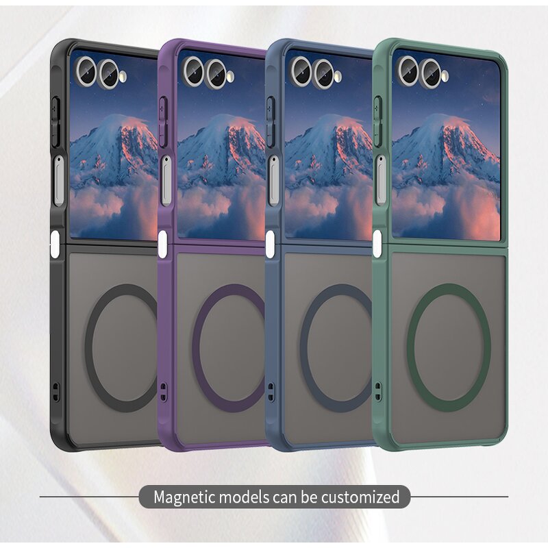 Saiboro Phone Case Manufacturer - Matte Skin Texture Magnetic Ring for Z Flip