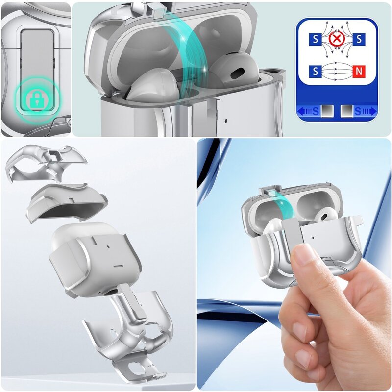 Earphone Cover Manufacturer - TPU+PC Keychain Anti-fall Anti-lost for Pro 2