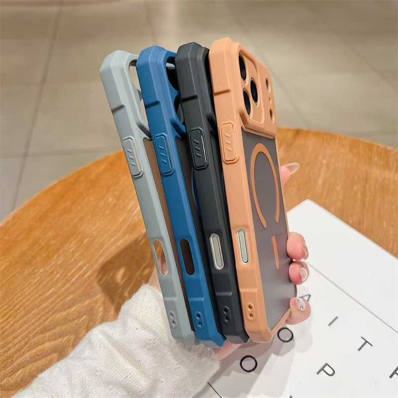 Shockproof Phone Case Factory - Magnetic Matte Mobile Case for iPhone