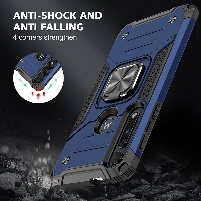 Ring Holder Case Manufacturer - Magnetic TPU PC Kickstand for Motorola Series