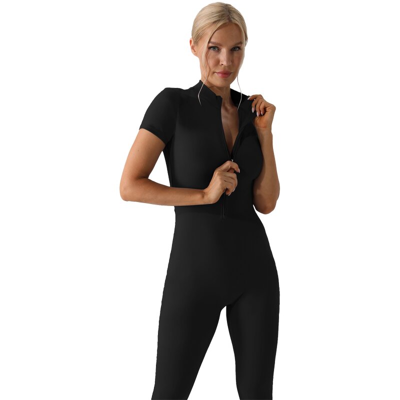 Front Zipper Bodysuit Supplier - Sport Workout One Piece No T Line Dance