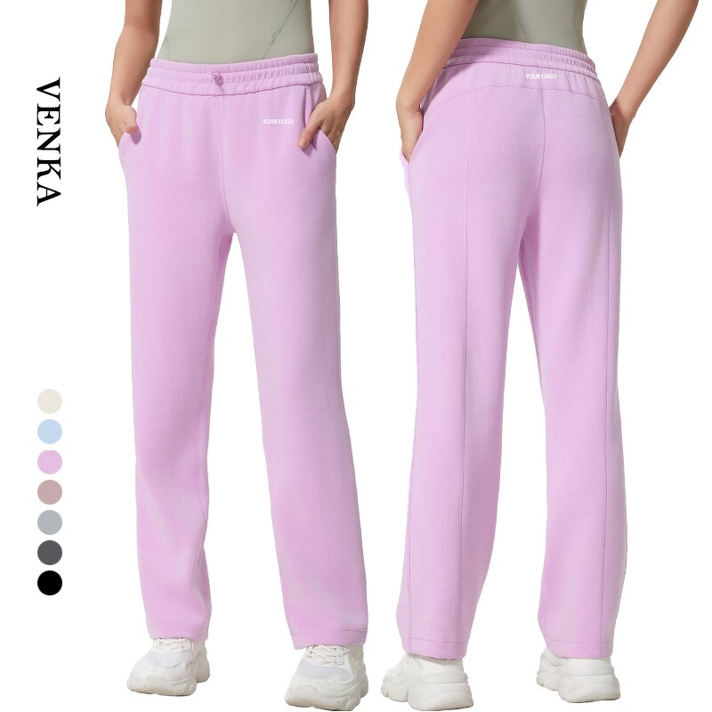 Loose Yoga Pants Manufacturer - High Waist Active Wear Drawstring Pockets Elastic