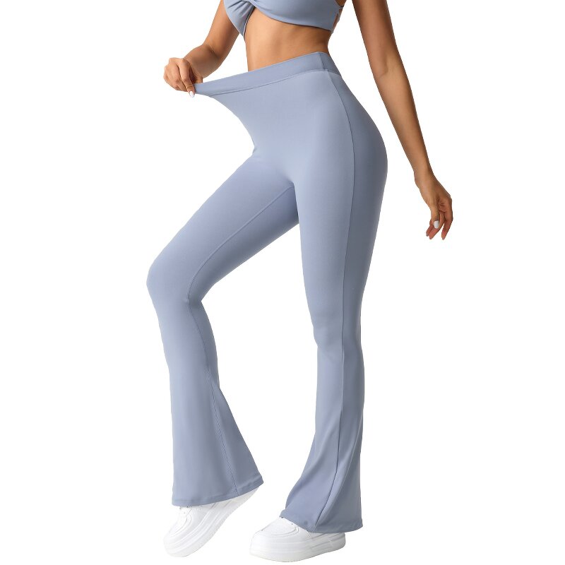 High Quality Tights Manufacturer - Fold Bottom High Waist V Cut Stretch Leggings