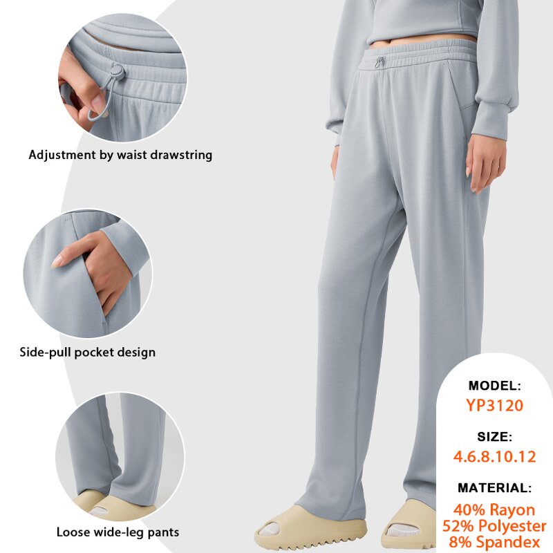 Loose Yoga Pants Manufacturer - High Waist Active Wear Drawstring Pockets Elastic