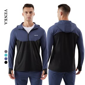 Color Matching Hoodie Manufacturer - Autumn Winter Hiking Cycling Zipper Sports