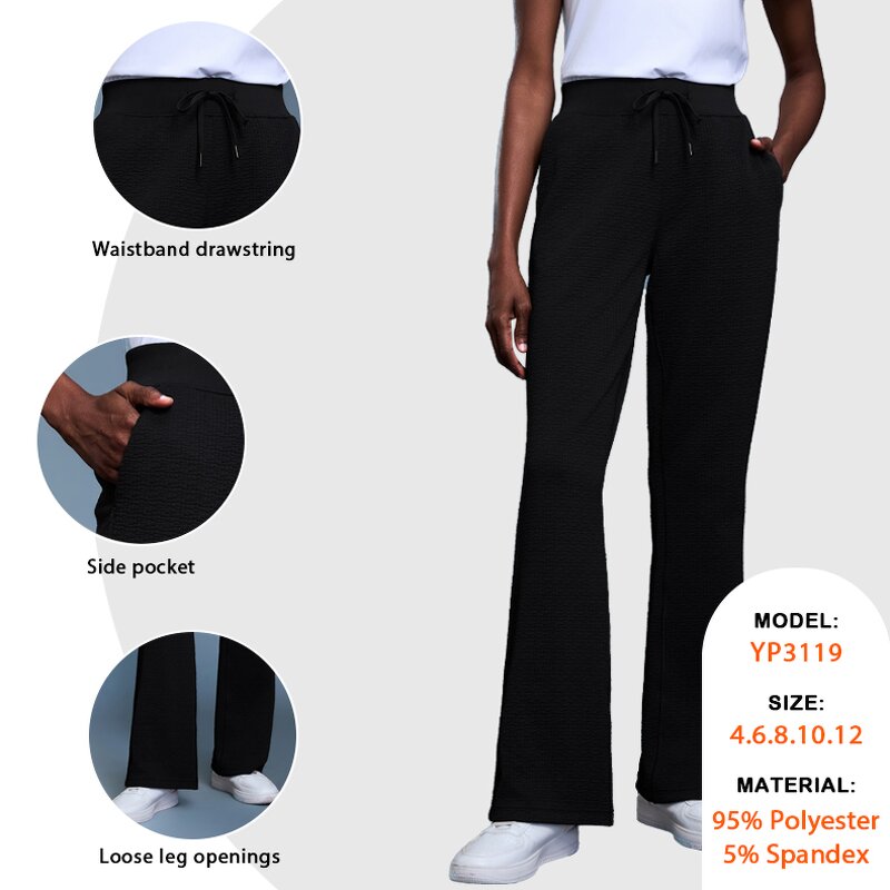 Loose Sportswear Pants Supplier - High Waist Drawstring With Pockets Soft Yoga