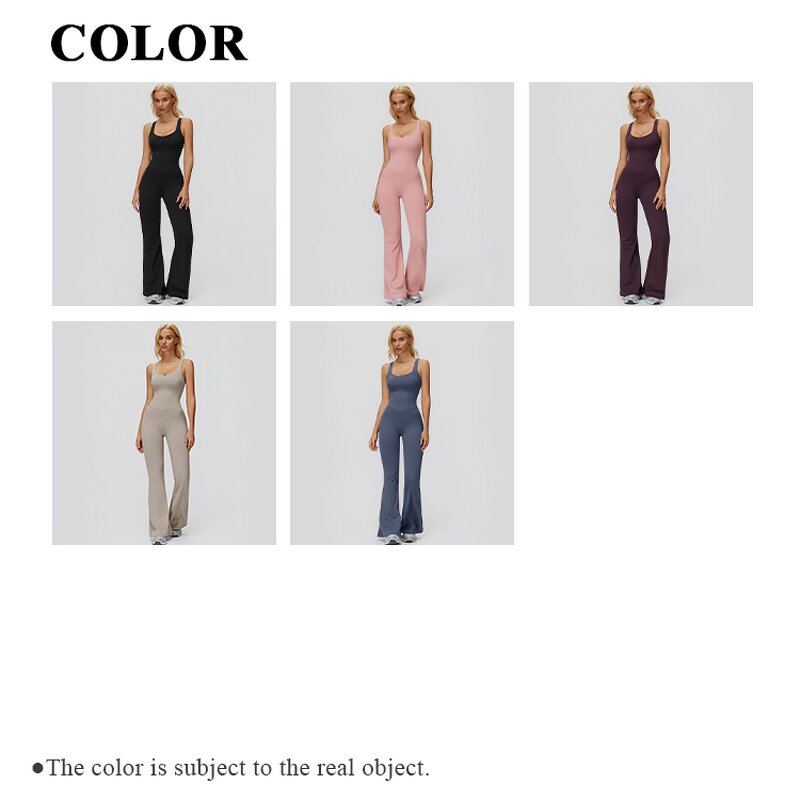 Ladies Jumpsuit Supplier - U Neck One Piece Sleeveless Beautiful Back