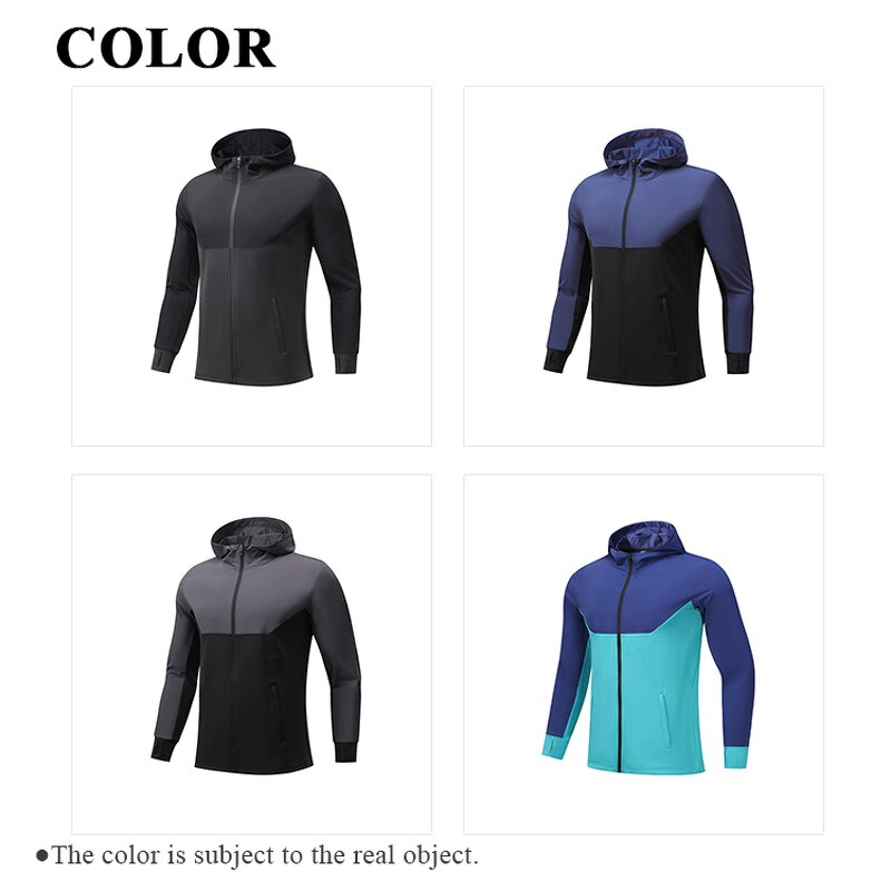 Color Matching Hoodie Manufacturer - Autumn Winter Hiking Cycling Zipper Sports