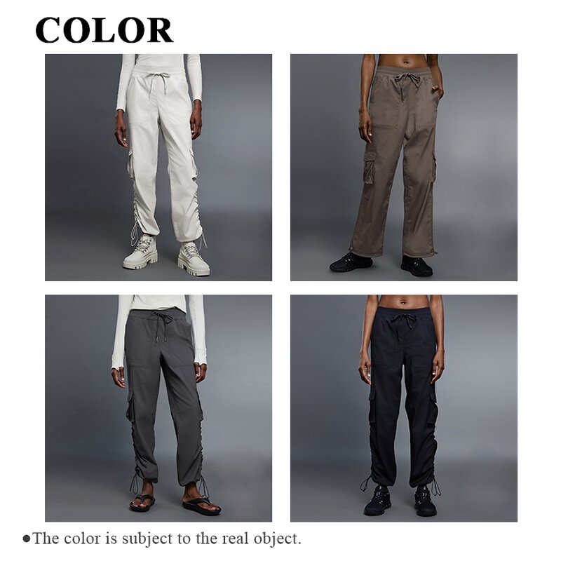 Outdoor Sweatpants Factory - High Waist Loose Drawstring Side Pocket Fleece