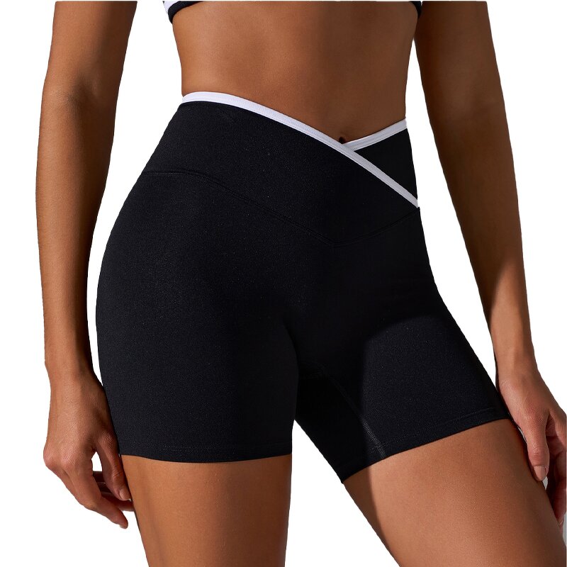 Fitness Leggings Supplier - Custom Nylon Spandex V-Shaped Cross Waist Tight Pants