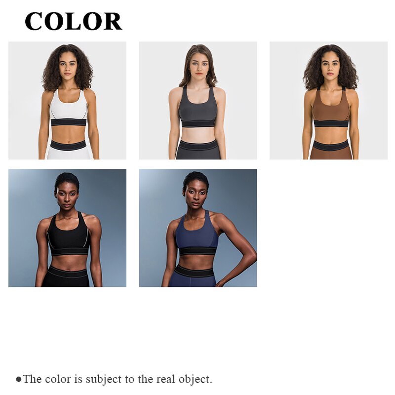 Sports Bra Supplier - Contrast Color High Strength Shock-Absorbing Adjustable