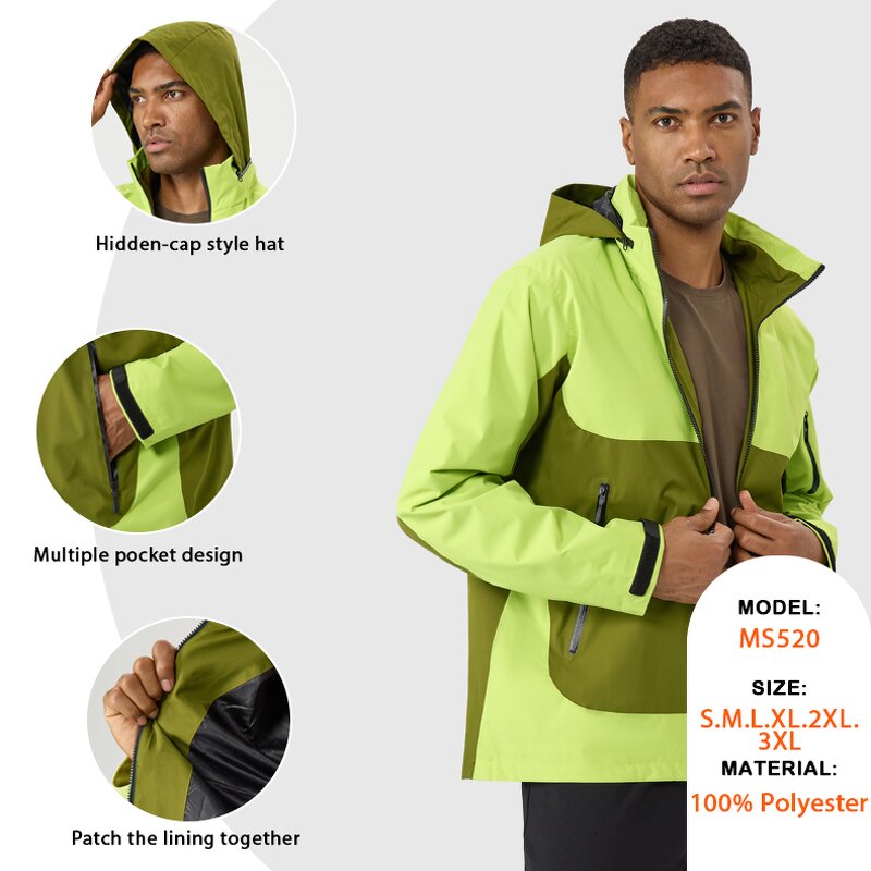 Zipper Hoodie Manufacturer - Windbreaker Waterproof Cycling Wear Sides Pockets