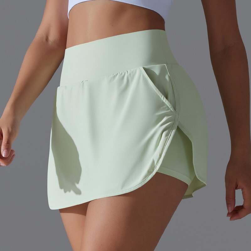 Athletic Skirt Manufacturer - Built in Shorts Pockets Custom Logo High Waist