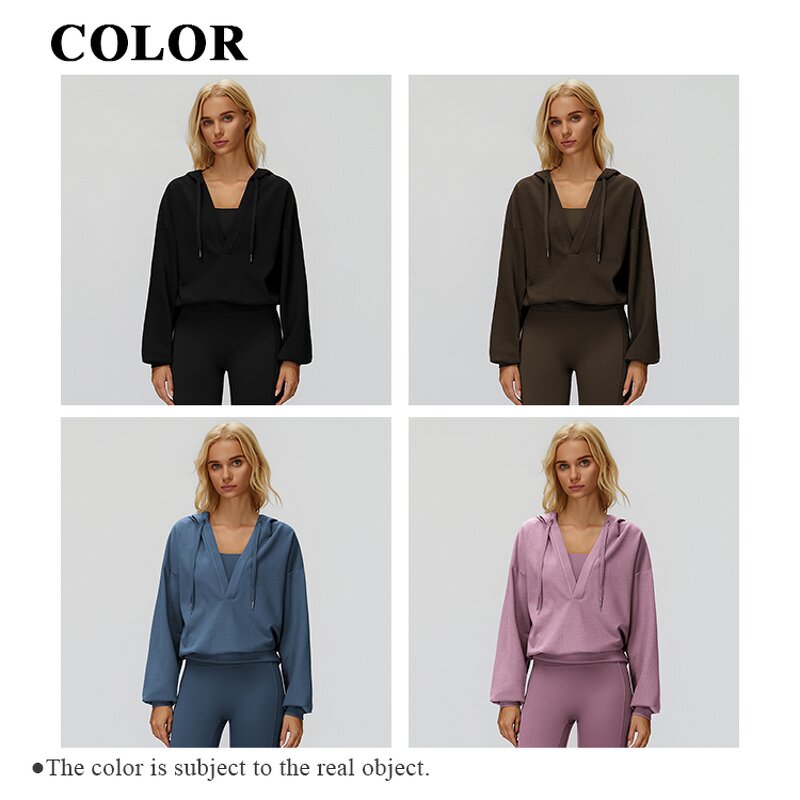 Loose T-Shirt Factory - Deep V Neck Casual Outdoor Soft Skin Sweatshirt