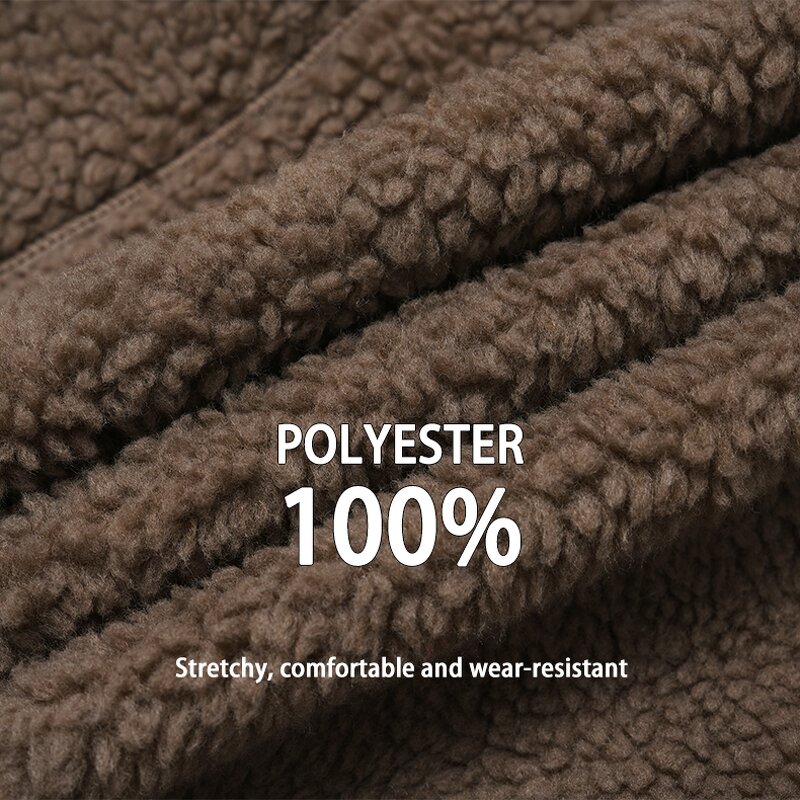 Fleece Vest Supplier - High-Neck Zip-Front Loose Casual Sleeveless Jacket