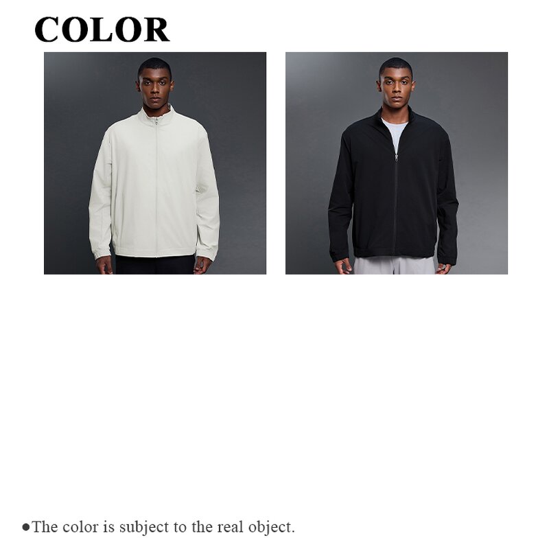 Stand Collar Jacket Factory - 100% Polyester Zip Long Sleeves Breathable Running