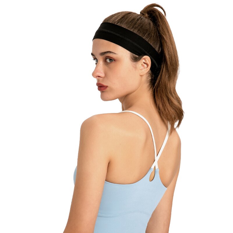 Sweatband Supplier - High Elasticity Breathable Nylon Solid Color Sports