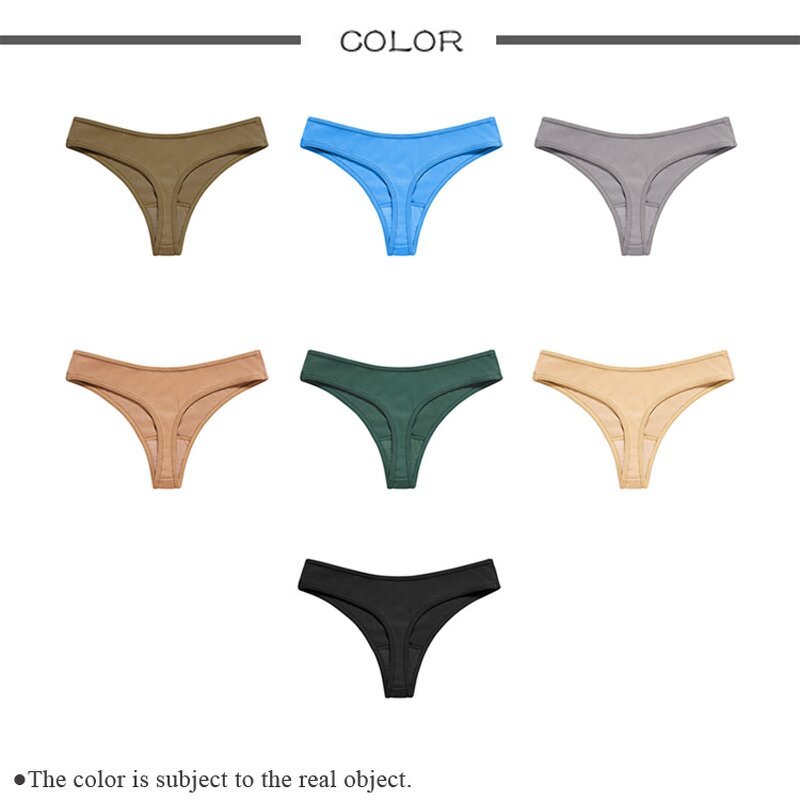 Ribbed Thong Factory - Cotton Low Waist Briefs Sports Underwear for Girls