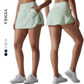 Athletic Skirt Manufacturer - Built in Shorts Pockets Custom Logo High Waist