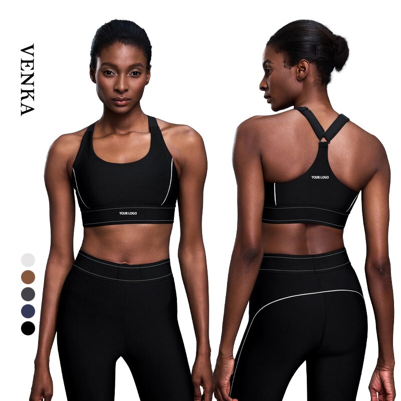 Sports Bra Supplier - Contrast Color High Strength Shock-Absorbing Adjustable