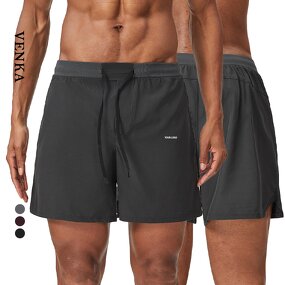 Men's Sweatpants Supplier - Quick Dry Drawstring Elastic 2 in 1 Bike Shorts