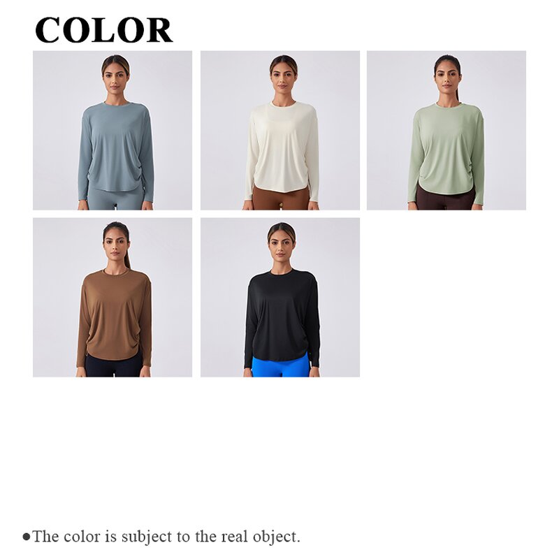 Sportswear Top Manufacturer - Round Neck Loose Sports Shirts Quick Dry Yoga