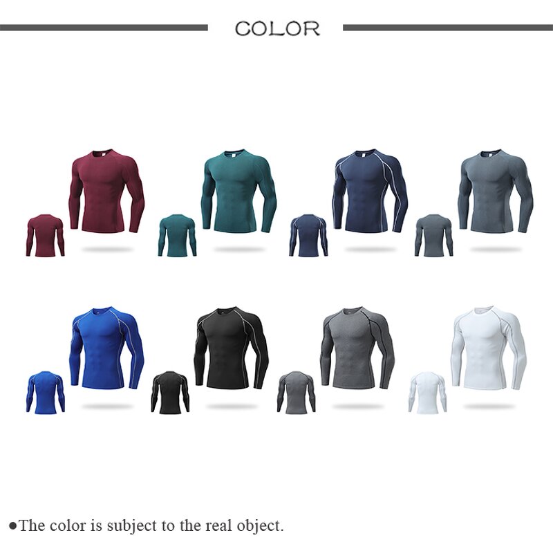 Compression T-Shirt Supplier - Custom LOGO Tight Long Sleeve Quick Dry Gym