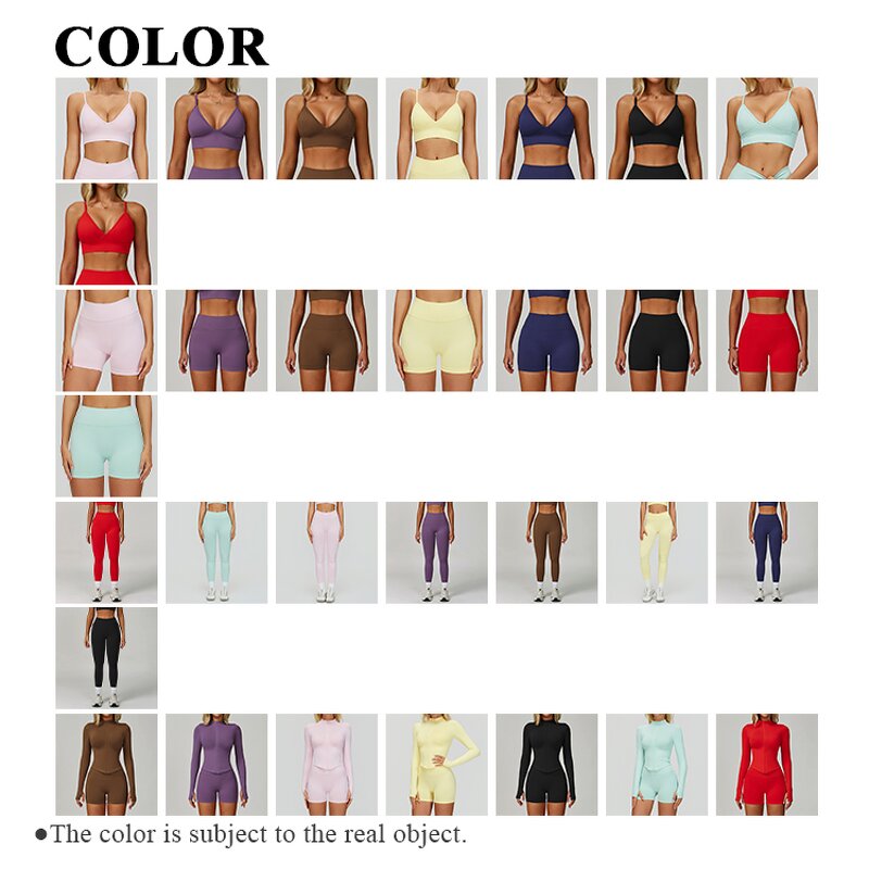 Ladies Gym Wear Supplier - V Neck Bra Thumb Hole Jacket High Waist Leggings
