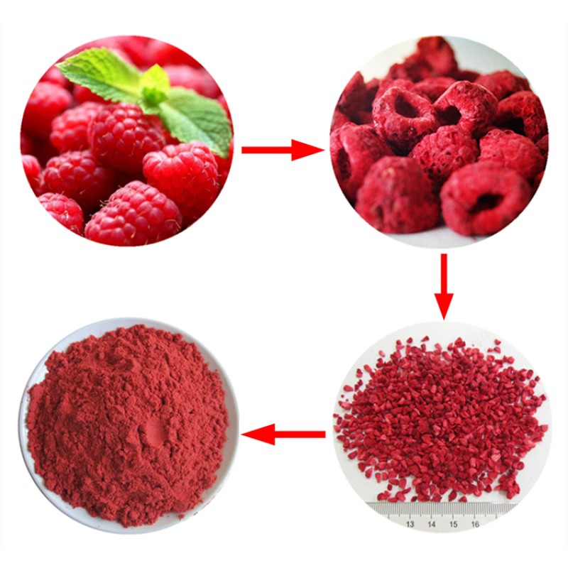 Bulk Pure Natural  FD Raspberry Powder Food Grade Freeze Dried Raspberry Powder