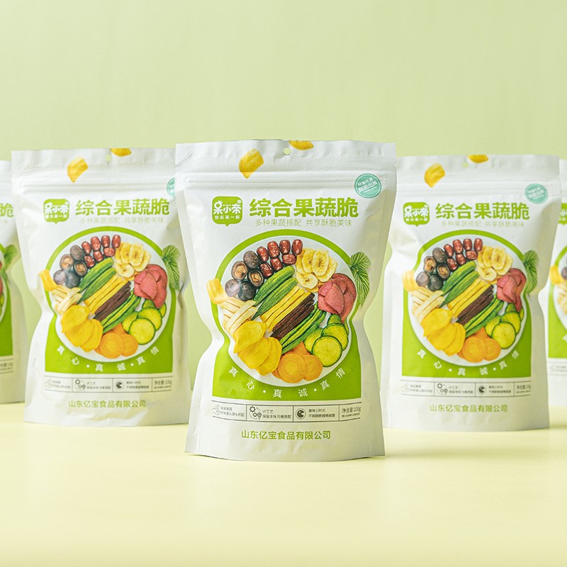 OEM 100g 12 Kinds of VF Fruits and Vegetables  Crisp Dry Low-temperature Dehydrated Okra Crisp Leisure Snacks