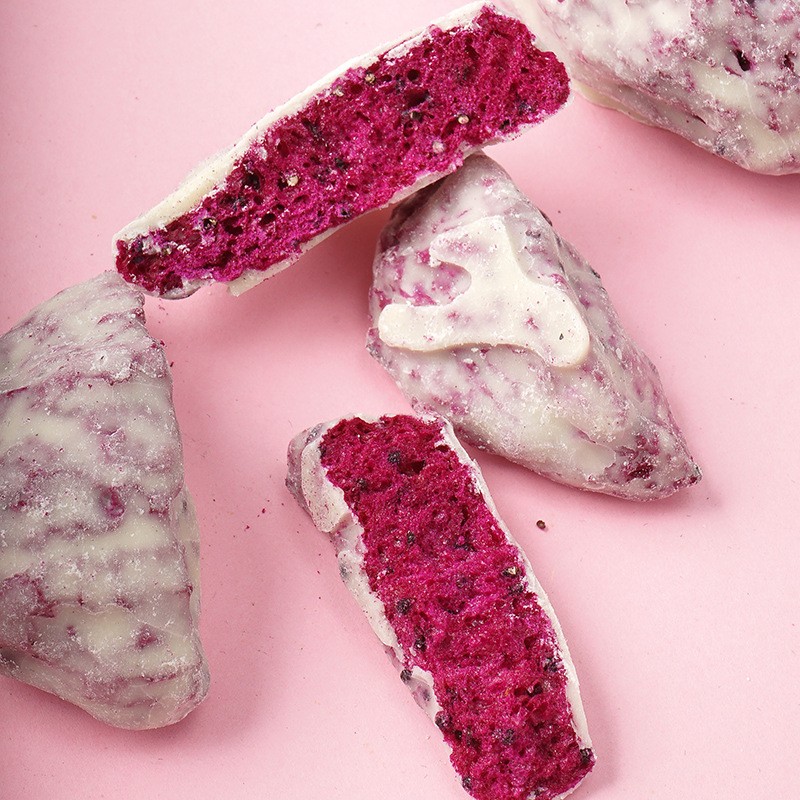 1kg Chocolate Coated Pitaya FD Freeze-dried Fruit Dried Pitaya Crisp Leisure Snacks Dried Fruit Wholesale OEM