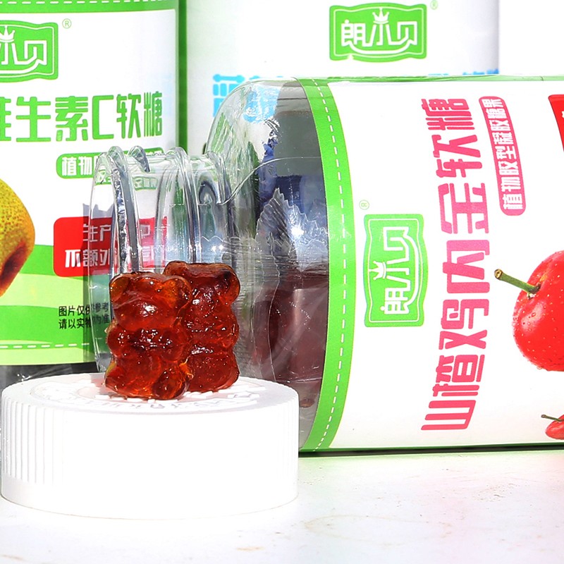 Gummy Candy Fruit Fudge Children's Nutrition Fruit Candy Lutein Ester Fudge Healthy Jelly Drops Gummies Bottle Packed