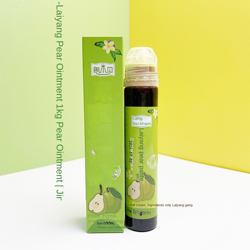 130g /180g LaiyangPortable Bottled Qingrun Nutrition Fresh Style Pure Pear Ointment for Children Glass Bottle Packaging