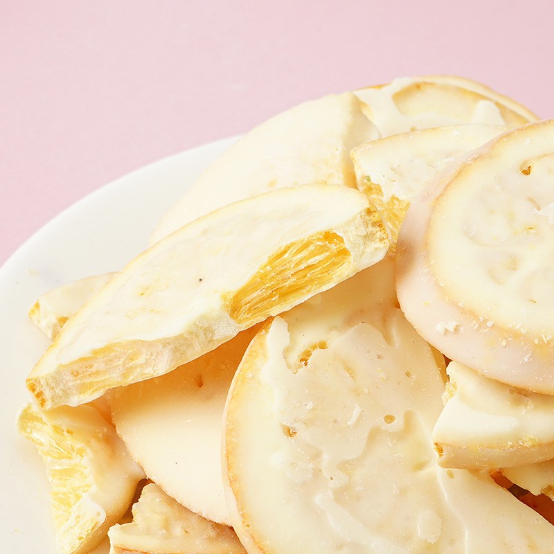 1kg Chocolate Coated Citrus Chips Packed with FD Freeze-dried Foreign Citrus Chips Leisure Snacks Dried Fruit OEM