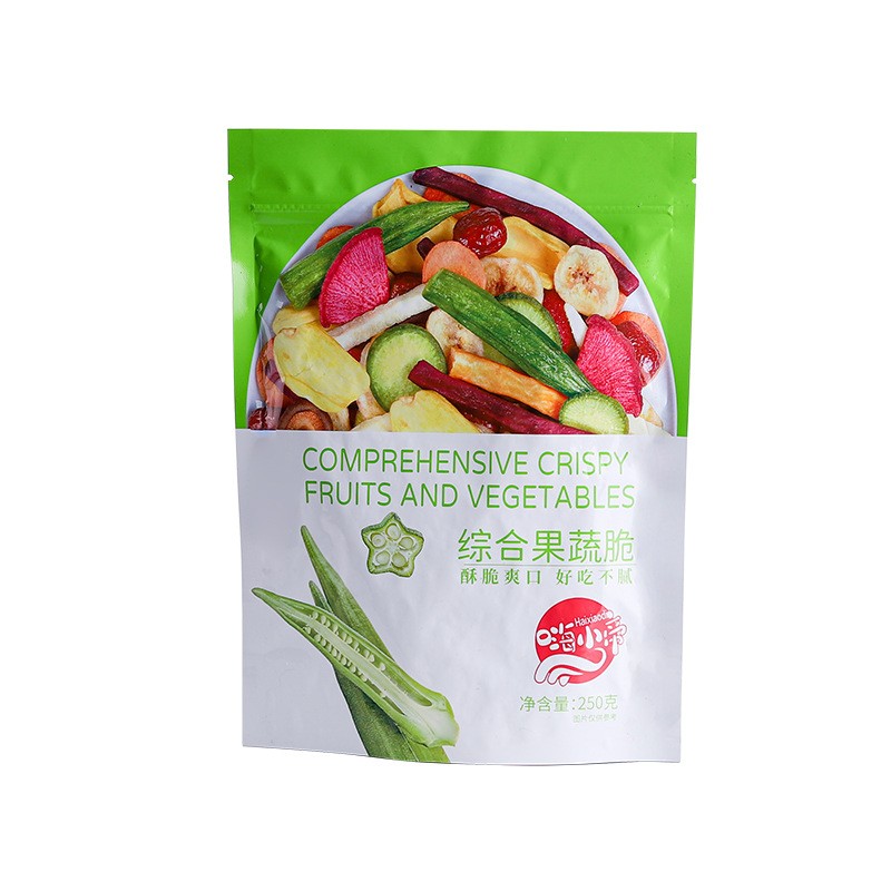 250g 12 Kinds of VF Integrated Fruit and Vegetable Crisp Dried Okra Crisp Leisure Snacks Wholesale OEM