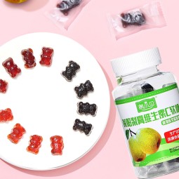 Gummy Candy Fruit Fudge Children's Nutrition Fruit Candy Lutein Ester Fudge Healthy Jelly Drops Gummies Bottle Packed