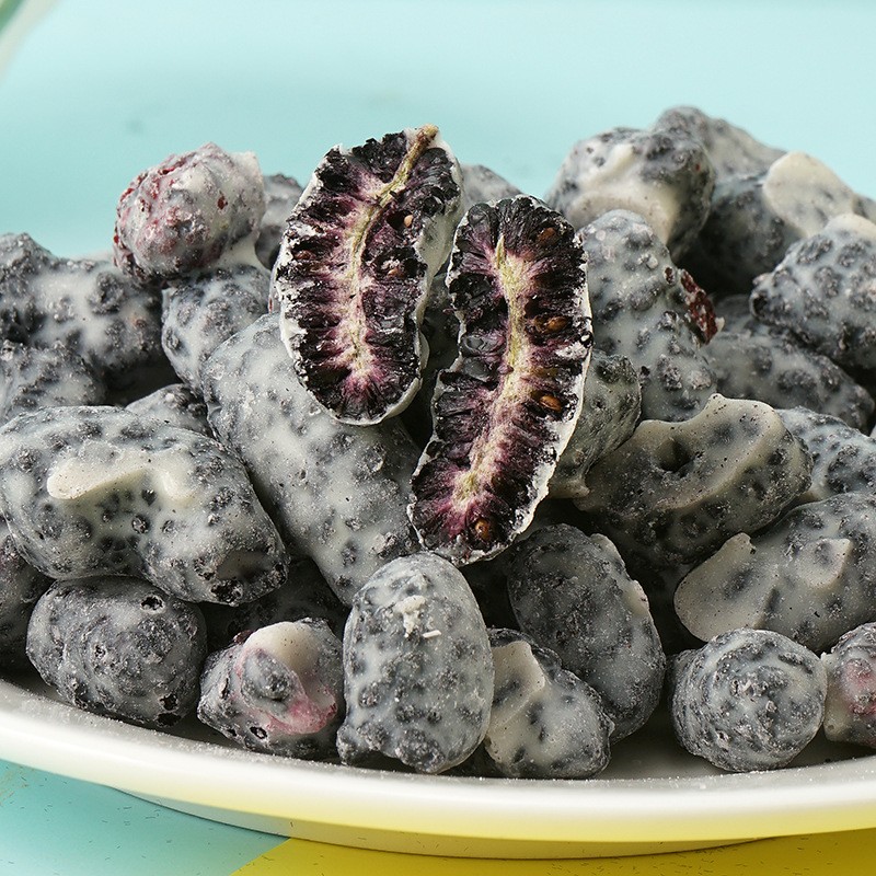 1kg Chocolate Freeze-dried Mulberry Dried with Bulk Milk Flavor Mulberry Dried with Frozen Fruit Dried with Leisure Snacks OEM