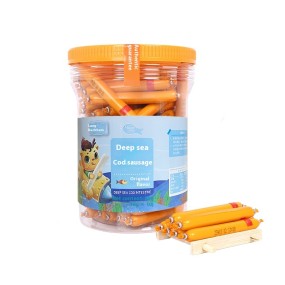 1000g Deep Sea Cod Sausage, Large Can Original Flavor Fish Sausage, Delicious Sausage Ham Sausage Ready-to-eat Snack
