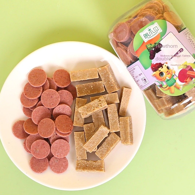 200g Double-Flavor Hawthorn: Original Flavor Hawthorn Slices + Mulberry Flavor Hawthorn Strips, Children's Snacks