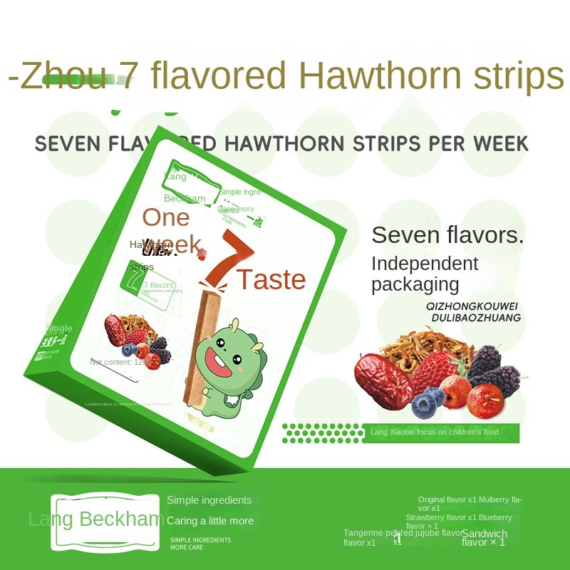 Enzyme 7 Flavor Hawthorn Sticks Sweet Taste Bulk Packaging in Week Sugar Cart Box