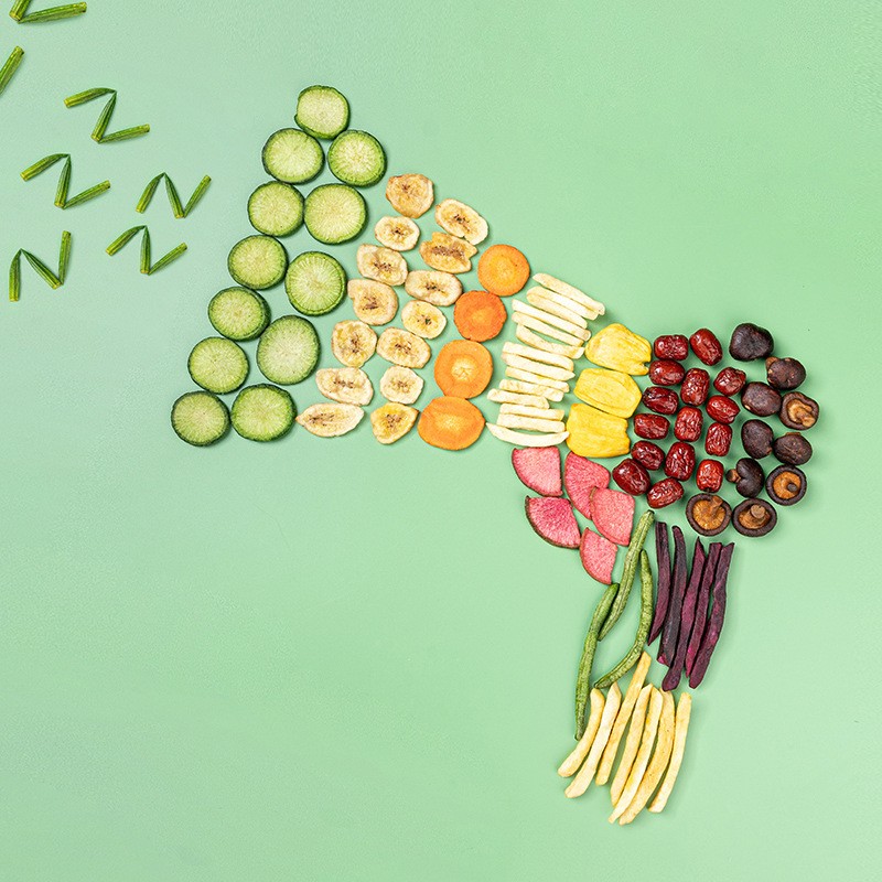 OEM 100g 12 Kinds of VF Fruits and Vegetables  Crisp Dry Low-temperature Dehydrated Okra Crisp Leisure Snacks