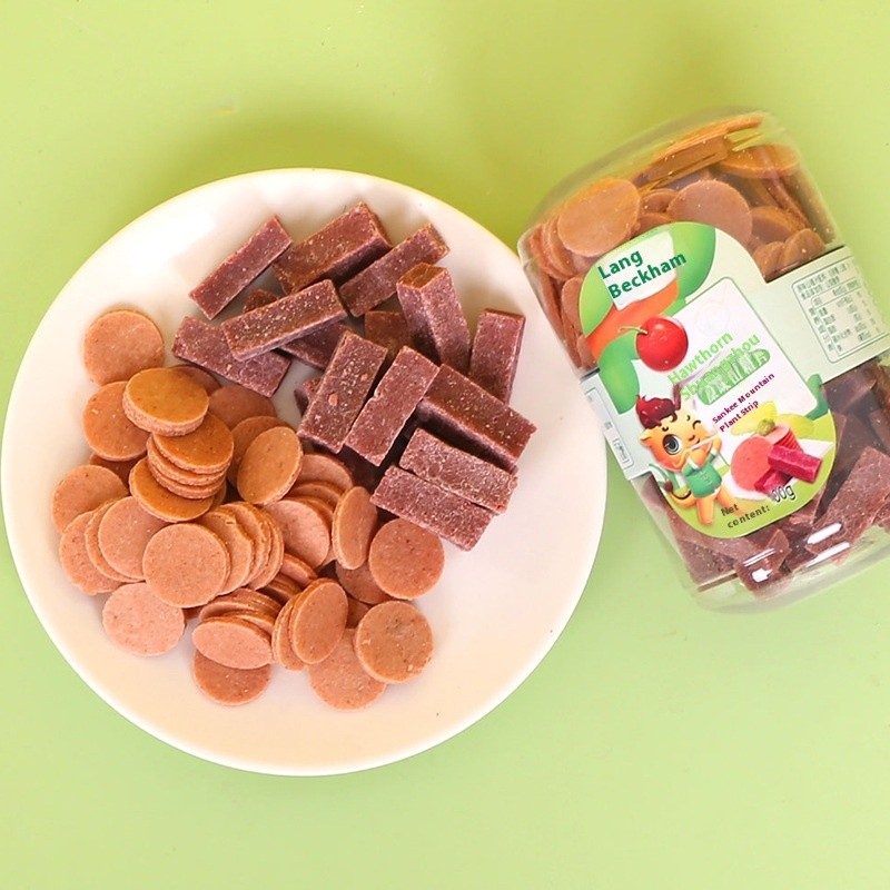 200g Double-Flavor Hawthorn: Hawthorn Slices with Mulberry Flavor + Hawthorn Sticks with Tangerine Peel Flavor