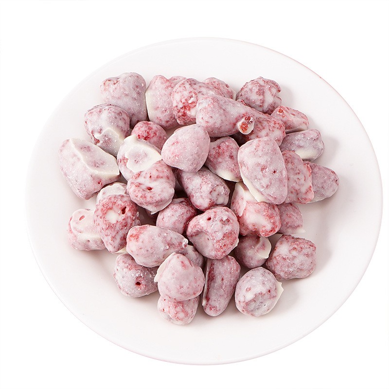 1kg FD Dried Strawberry Sweet Taste Chocolate Coated Freeze Dried  Whole Strawberries Crisp Dry Fruit Vegetable