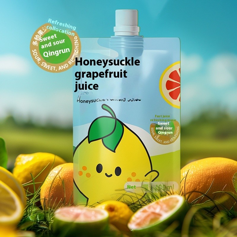 300ml 3-pack Bags of Jinhuang Flower and Pomelo Juice Beverage for Children