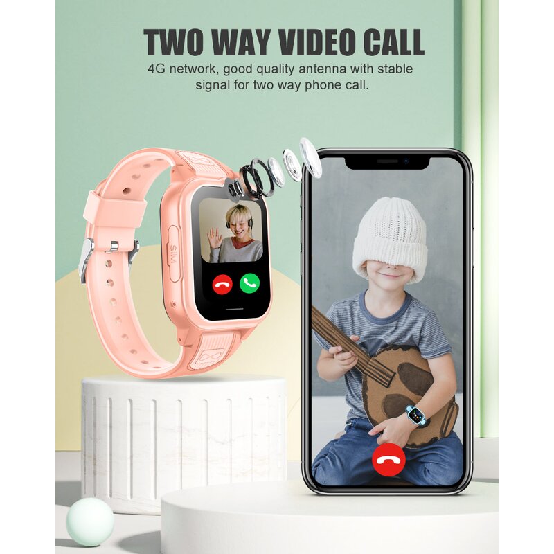 Kids Smart Watch Manufacturer - D50 1.52inch GPS SOS 4G Call Smart Watch