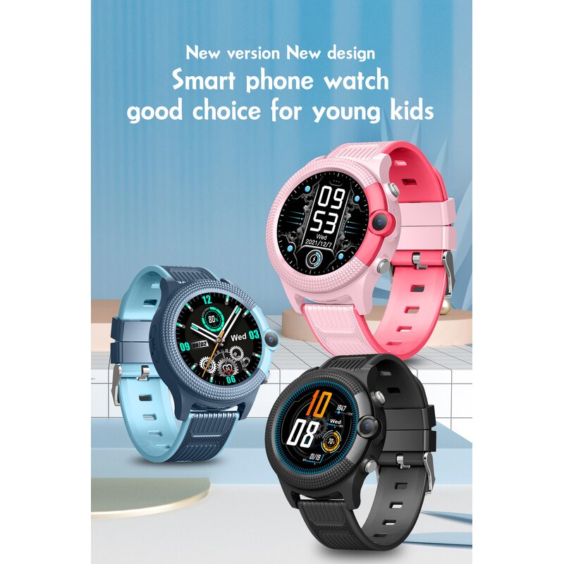 Kids Smart Watch Factory - 2025 D36 1.28Inch Round Screen GPS SOS 4G